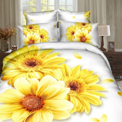 Lenjerie de pat digital print 3d (yellow flower)